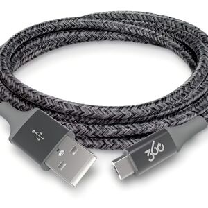 New Braided Lighting Cable (4ft.) Charcoal Color Cord